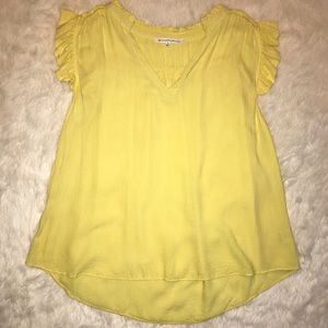 Yellow Babydoll Top with Ruffle Detailing